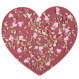 Růžové srdce s rebarborou a mini srdíčky
