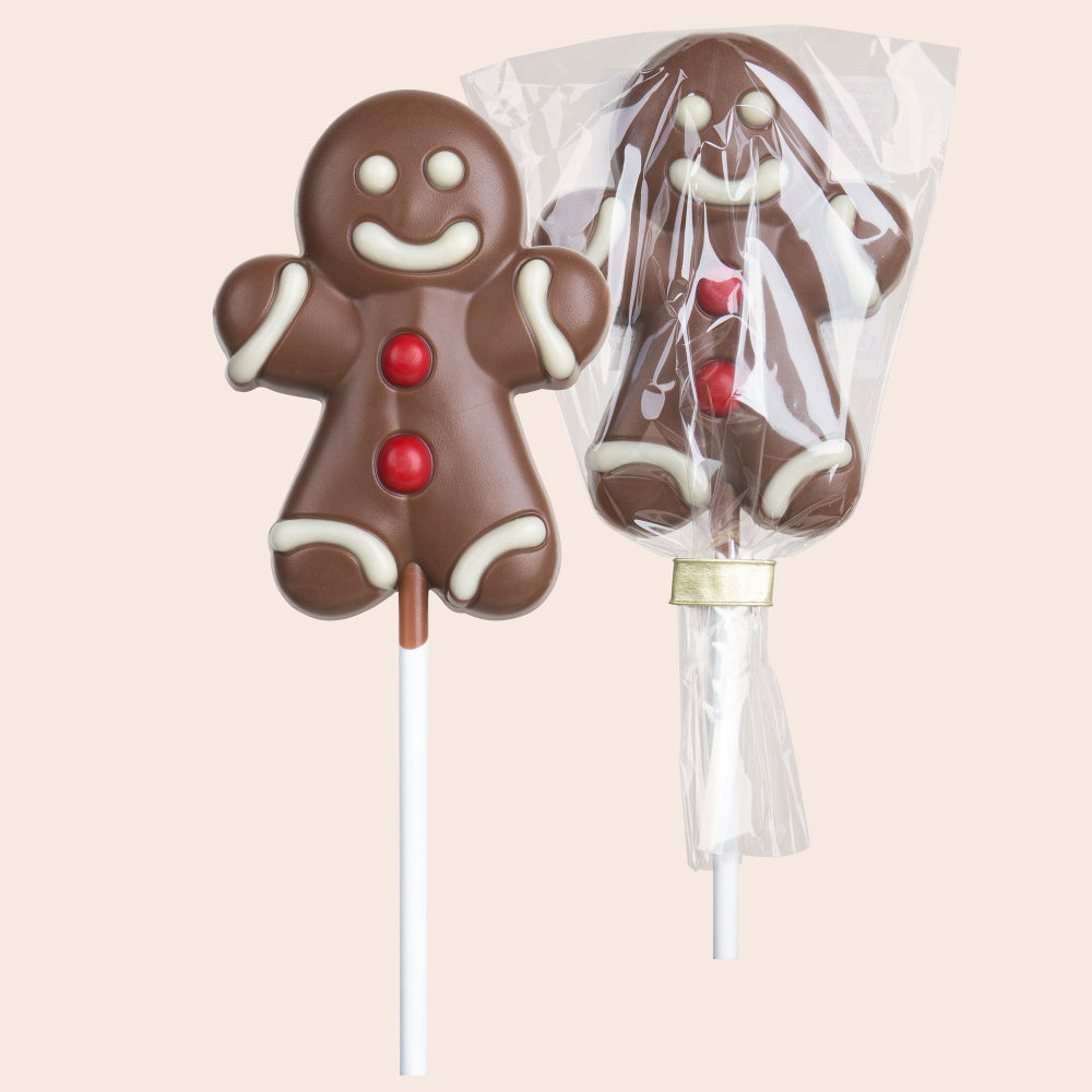 Chocolate Gingerbread Man lollipop