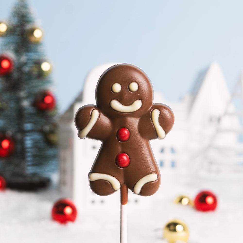 Chocolate Gingerbread Man lollipop