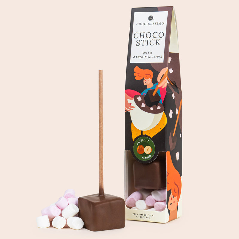 Oříšková čokoláda na tyčince k rozpuštění - Chocostick