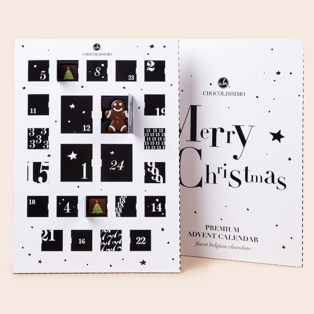 Black and white advent calendar