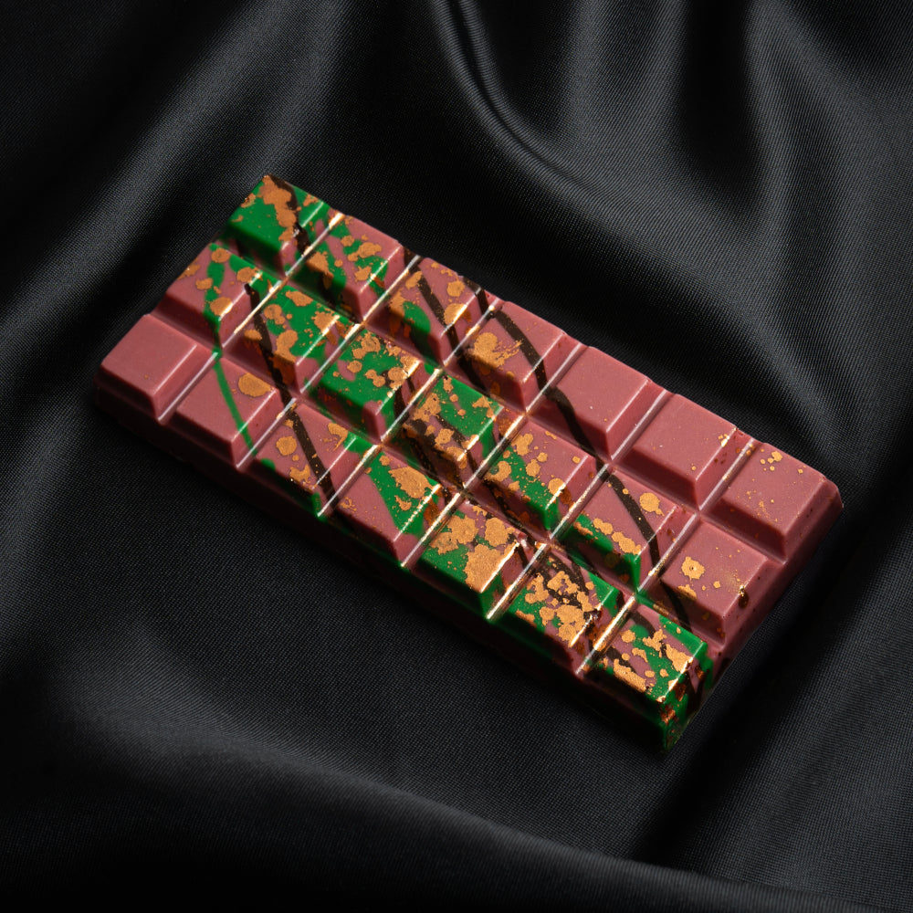Růžová dubajská čokoláda Ruby s pistáciemi