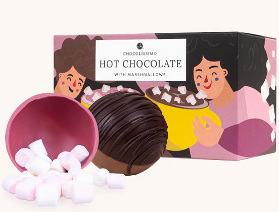 Dvě čokoládové koule s marshmallow