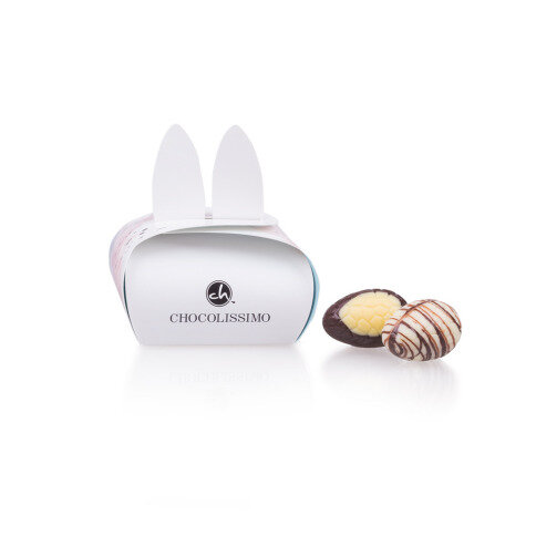 Levně Chocolissimo - Čokoládové vajíčka mini v králičí krabičce 60 g