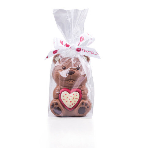 čokoládový valentýnský medvídek