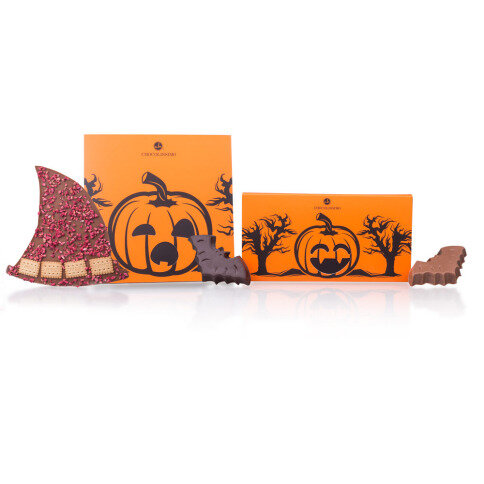 Chocolissimo - Sada netopýrů a čarodějnického klobouku z čokolády - Halloween 185 g