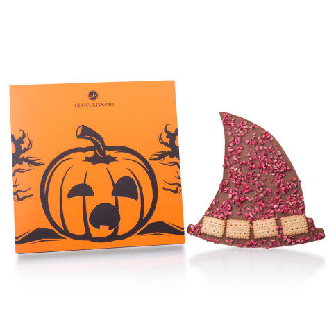 Levně Chocolissimo - Halloweenová čokoláda - klobouk čarodějnice 125 g
