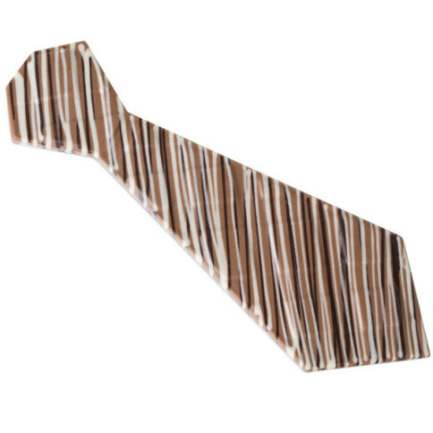 Levně Chocolissimo - Čokoládová kravata proužky 120 g