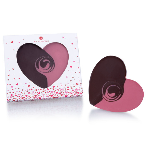 Chocolissimo - Růžovo-hořká čokoláda ve tvaru srdce 70 g
