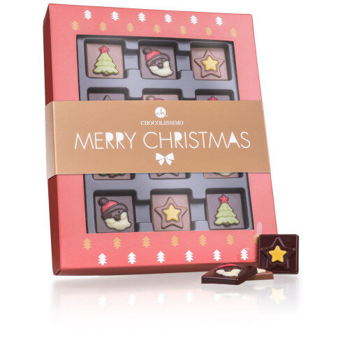 vánoční čokoláda, dárek k vánocům, čokoláda na vańoční tabuli, čokoládka na sváteční stůl, dárek k vánocům, dárek na mikuláše, elegantní čokoládky k vánocům