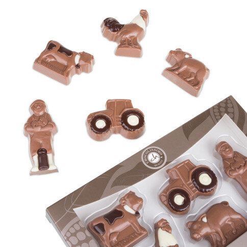 Čokoládová farma, dárek pro děti, čokládové figurky