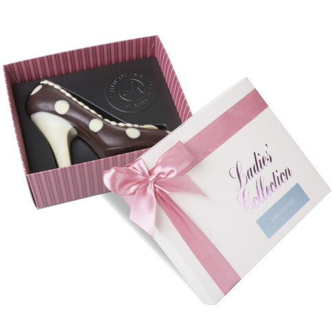 Bota z čokolády, čokoládová bota, lodička z čokolády, čokoládová lodička, dárek pro mámu, dárek pro ženu, dárek pro holku, dárek k valentýnu