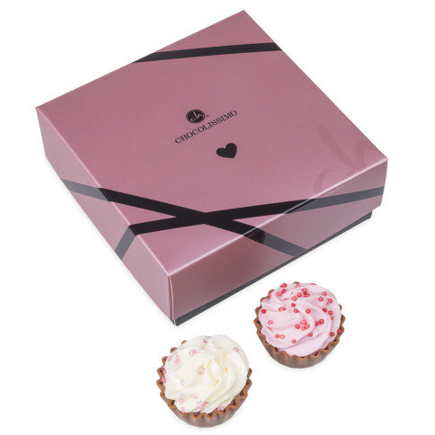 čokoládové cupcakes pro zamilované na Valentýna