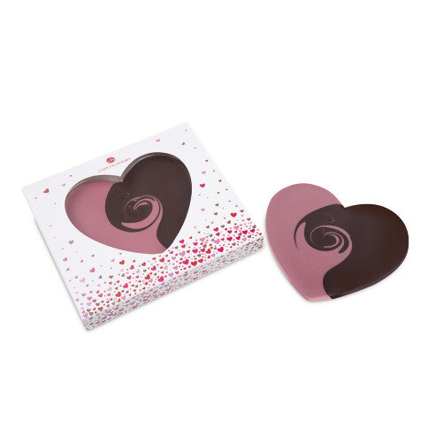 čokoládové srdce na valentýna rubínové