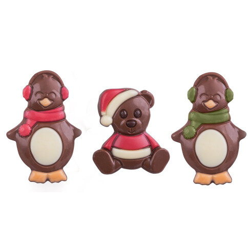 vánoční figurky z belgické čokolády
