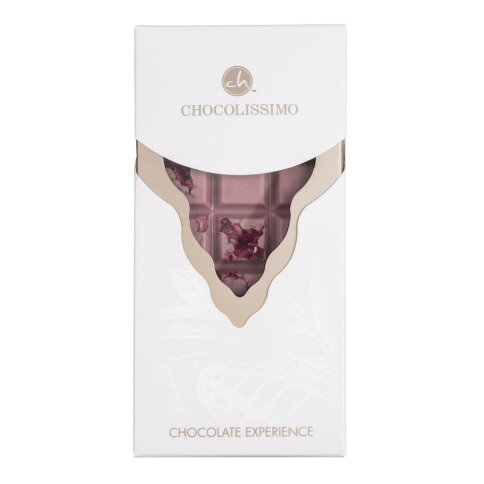 ruby chocolate, řůžová čokoláda, luxusní růžová čokoláda exkluzivní dárek, rubínová čokoláda