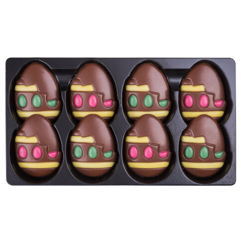 velikonoční vajíčka, veilkoniční čokolády, vajíčka z čokolády, velikonoční sladkosti, velikonoční dekorace, dekorace na veilkonoce