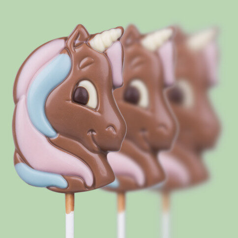 čokoládové lízátko jednorožec unicorn