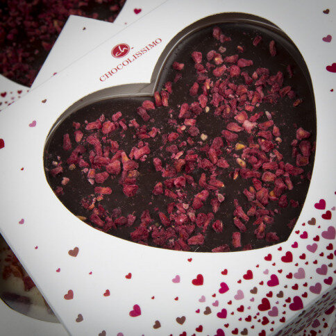 čokoládové srdce, srdce z čokolády, dárek pro zamilované, dárek na valentýna, dárek pro miláčka, čokoládové srdce chocolissimo
