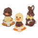3 čokoládové figurky - kačátka a králíček