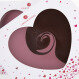 Srdce z hořko-růžové čokolády