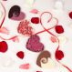 Srdce z hořko-růžové čokolády