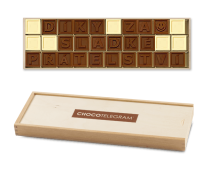 Dárek pro přítele, dárek pro kamaráda, čokoládový telegram, belgická čokoláda