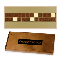 čokoládový telegram ke Dni otců, dárek pro tátu, čokoláda pro tatínka, čokoládový dárek pro otce