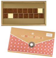 čokoládový telegram, vánpoční zpráva, vánoční přání z čokolády, vánoční pozdravm vánoční dárek