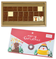 čokoládový telegram, vánoční zpráva, vánoční přání z čokolády, vánoční pozdravm vánoční dárek