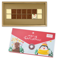 čokoládový telegram, vánpoční zpráva, vánoční přání z čokolády, vánoční pozdravm vánoční dárek