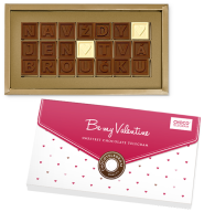 čokoládová zpráva, čokoládový telegram, dárek pro muže, dárek na Valentýna, co muži na Valentýna, jaký dárek pro muže na Valentýna, co koupit muži k Valentýnovi, čokoládový telegram pro muže