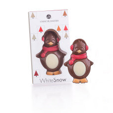 čokoládová figurka tučnák k vánocům