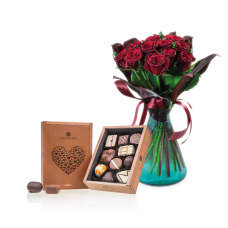 růže a plněné čokoládky pro miláčka