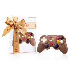 čokoládová figurka, čokoládový gamepad, dárek pro hráče, vánoční dárek z čokolády, vánoční dárek pro hráče, dárek od mikuláše pro přítele